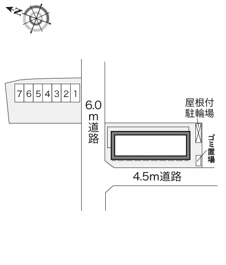 ★手数料０円★総社市井手　月極駐車場（LP）